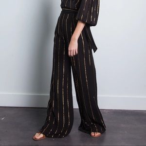 Rocio Stripe Metallic Pant (NWOT) (or+top)